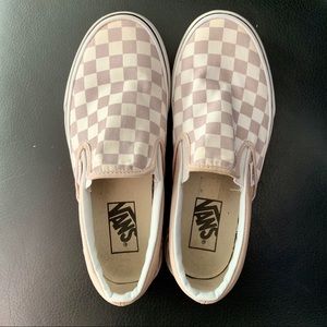 Vans rose/true white sneakers (womens 6.5)